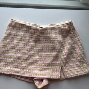 ZARA TEXTURE SKORT SHORT TWEET SPRING SUMMER APPROPRIATE